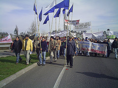 Marcha contra aeropuerto Internacional
