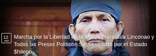 Marcha por la libertad de machi Francisca Linconao y Presos Políticos Mapuche