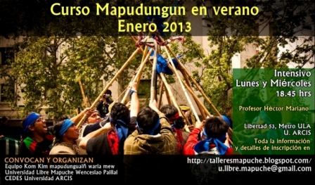 Curso de mapudungun, enero 2013