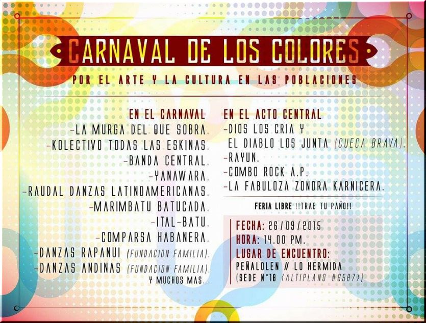 Chile, Santiago, Peñalolen: 1° CARNAVAL DE LOS COLORES