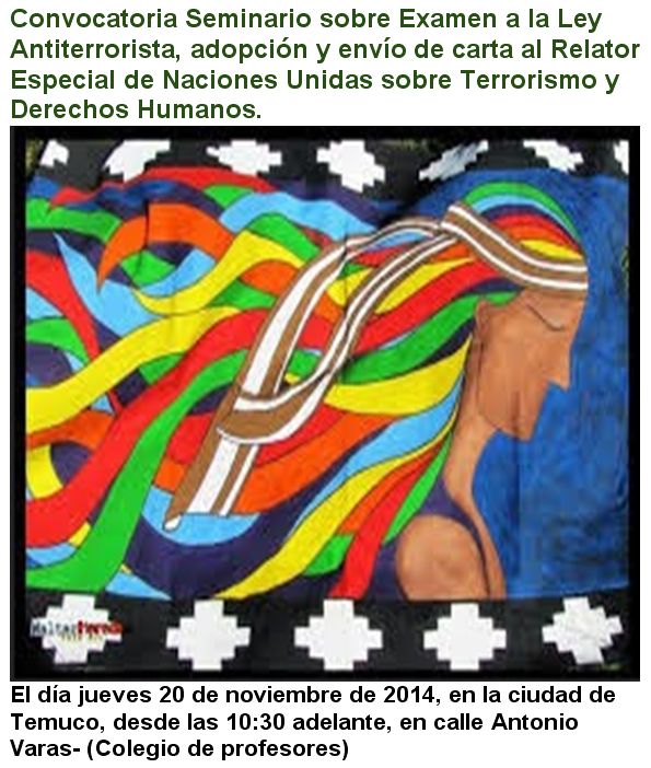 Convocatoria Seminario sobre Examen a la Ley Antiterrorista