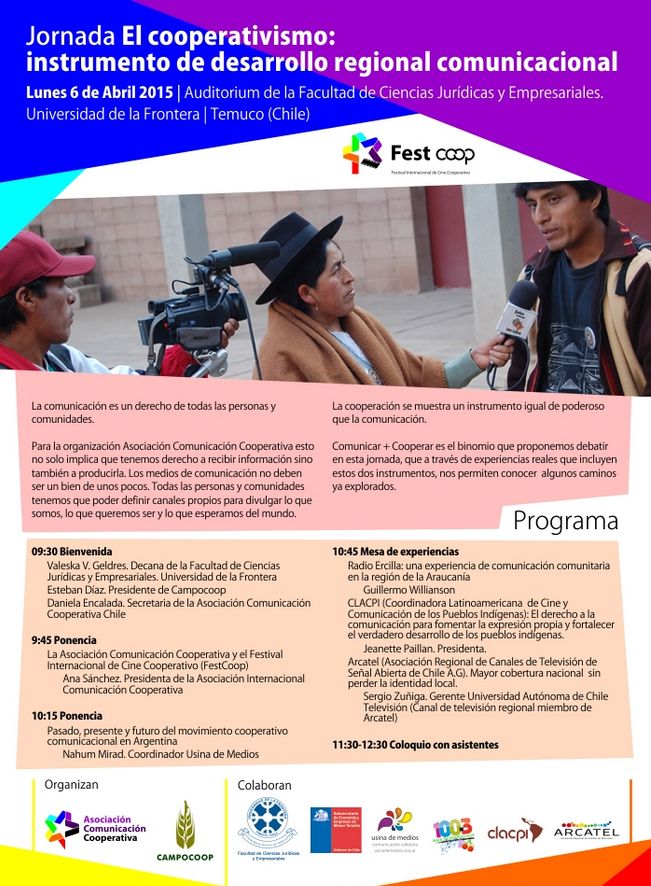 Temuco: Jornada El cooperativismo: instrumento de desarrollo regional comunicacional