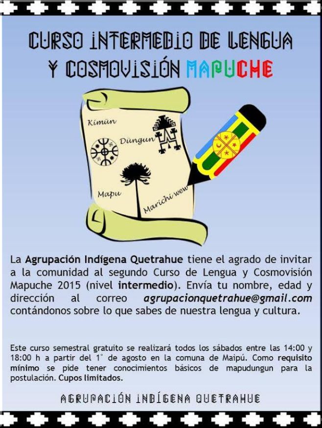 Curso Intermedio de lengua y cosmovisión mapuche
