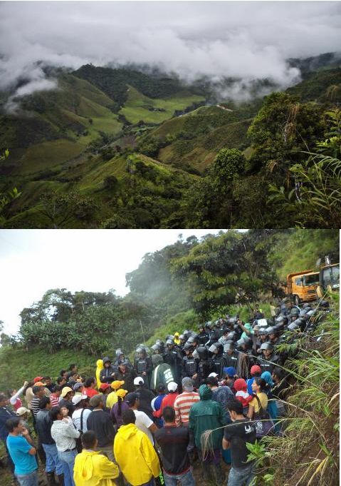 Delegación de comunidades de Intag Ecuador  afectadas por Codelco viene a denunciar 