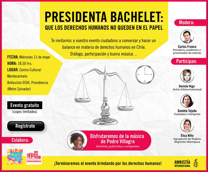 PRESIDENTA BACHELET: Que los derechos humanos no queden en el papel