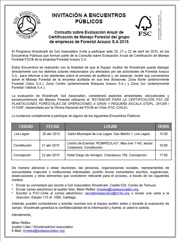 Woodmark Soil Association, cuerpo certificador del estándar de manejo forestal FSC®