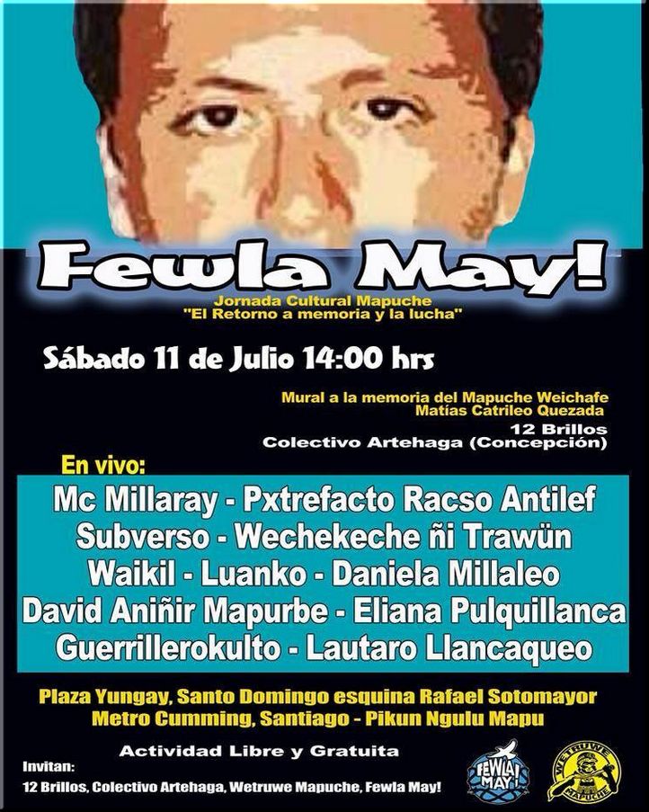 FewlaMay! Jornada Cultural Mapuche  El Retorno a la Memoria y la Lucha