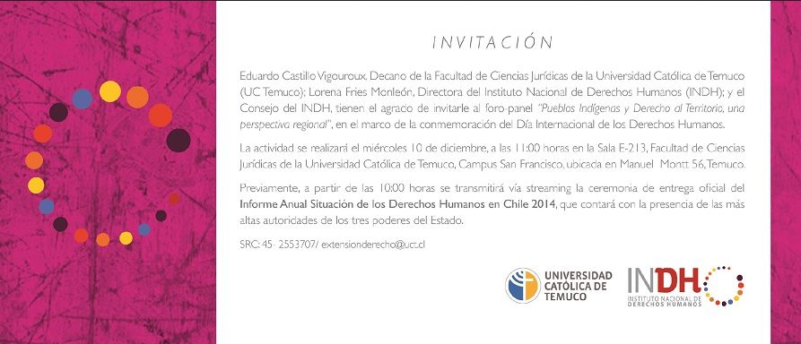 Lanzamiento del Informe Anual INDH sobre situación de los Derechos Humanos en Chile 2014