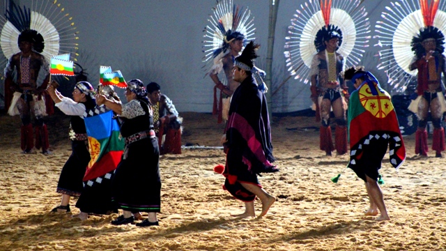 Delegación mapuche de Chile, participa en los I Juegos Mundiales de los Pueblos Indígenas.