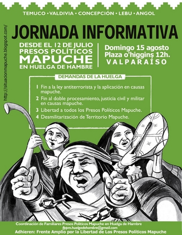 38 días en Huelga de Hambre presos políticos mapuche
