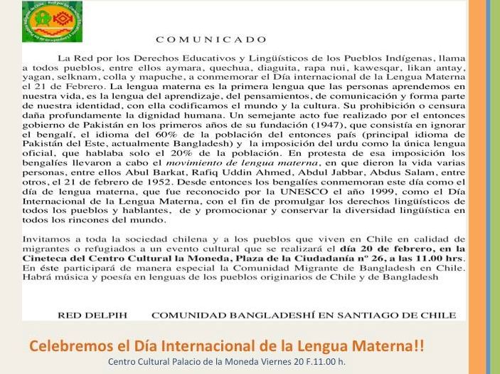 Celebremos el día Internacional de la Lengua Materna!!