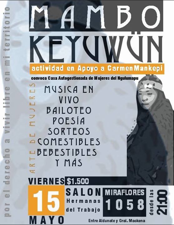 Mambo Keyuwün Por el Derecho a Vivir libre en mi Territorio