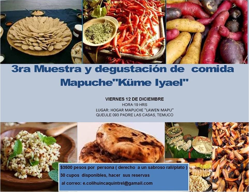 Muestra y degustación de comida Mapuche “Küme Iyael”