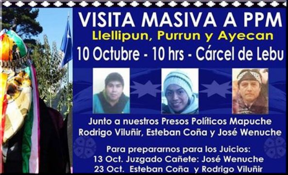 Chile/Wallmapu- LEBU: Visita masiva a Presos Políticos Mapuche  