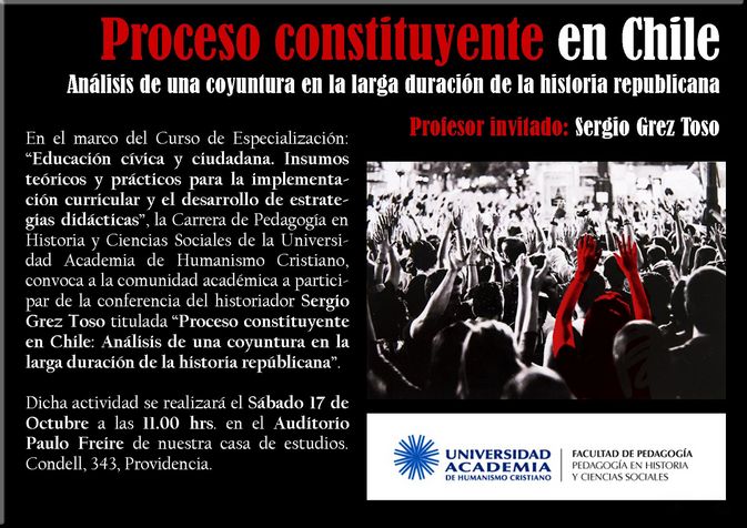 Conferencia Proceso constituyente en Chile.  Análisis de una coyuntura en la larga duración de la ..