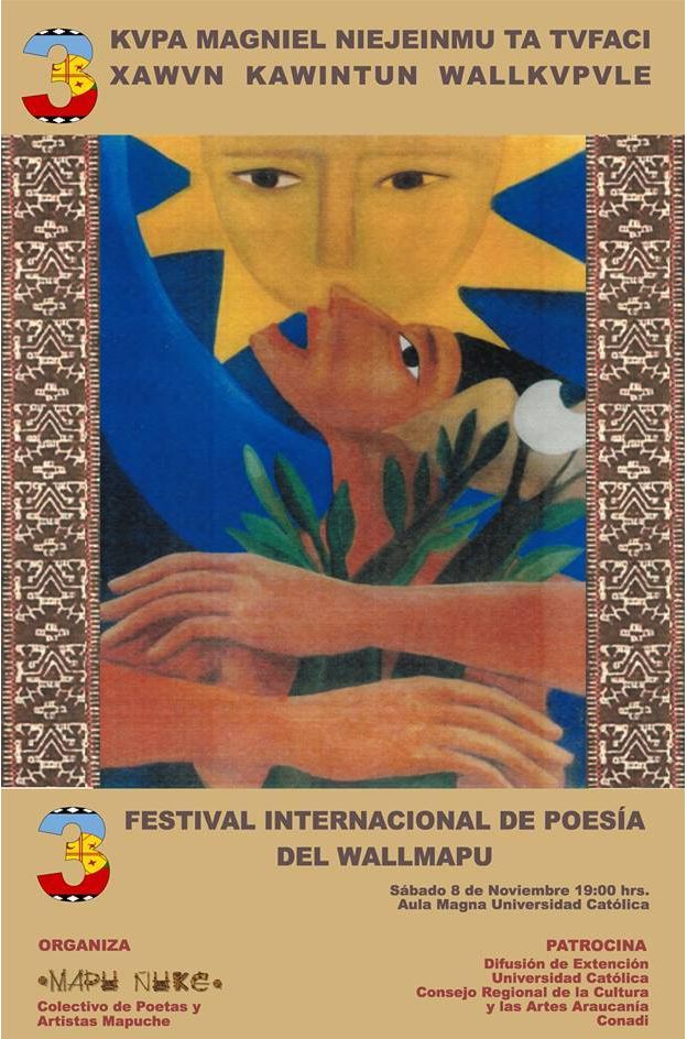 Tercer Festival Internacional de Poesía del Wallmapu 7-8 de Noviembre en Lautaro