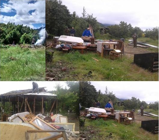 Comunidades mapuche de Traitraiko denuncian destrucción de su ruka por particulares y Carabineros