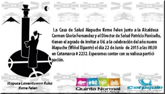 Santiago:  Celebración del año nuevo Mapuche (Wiñol Xipantv)