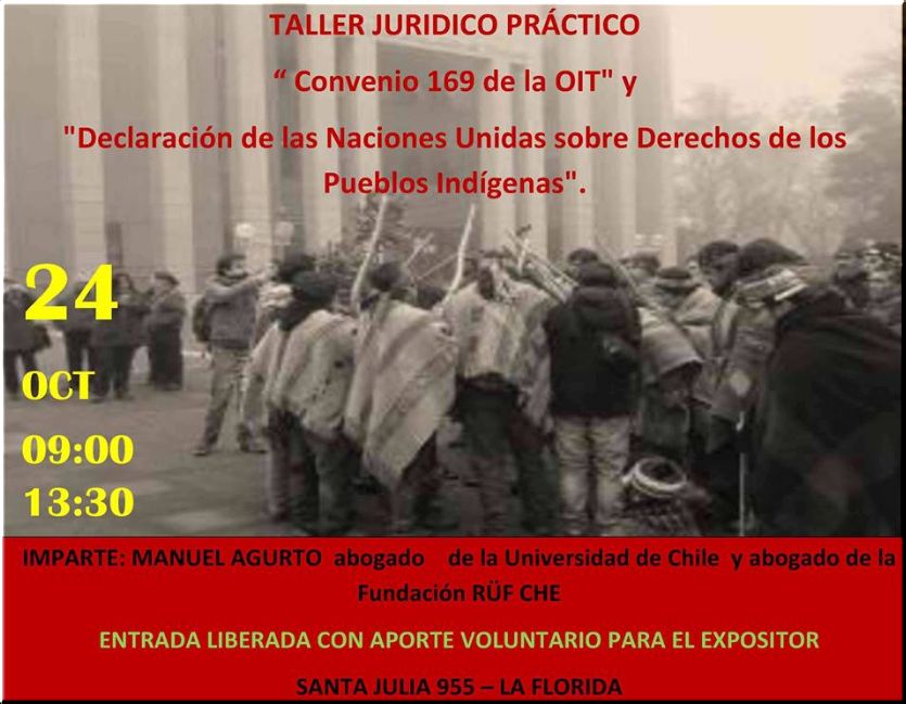 TALLER  CONVENIO 169 DE LA OIT Y DECLARACION DE LA ONU SOBRE DERECHOS INDÍGENAS
