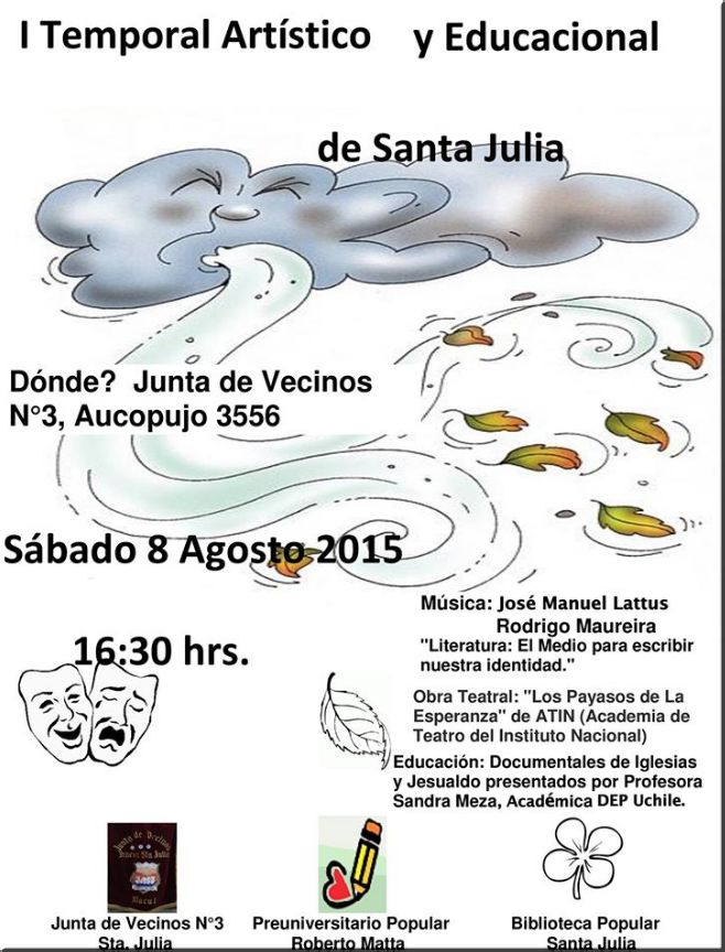 I TEMPORAL ARTÍSTICO Y EDUCACIONAL DE SANTA JULIA