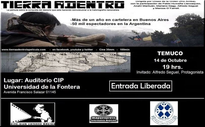 Chile,Temuco: Cine-Club Linterna Mágica presenta Tierra Adentro