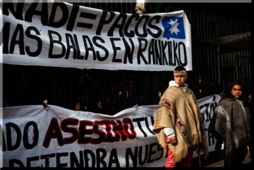 [Fotos] La toma de la Conadi y la marcha mapuche en su apoyo