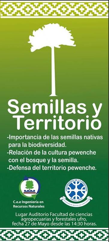 Temuco : Semillas y Territorio  -  Miércoles 27 de mayo, a las 14:30hrs.