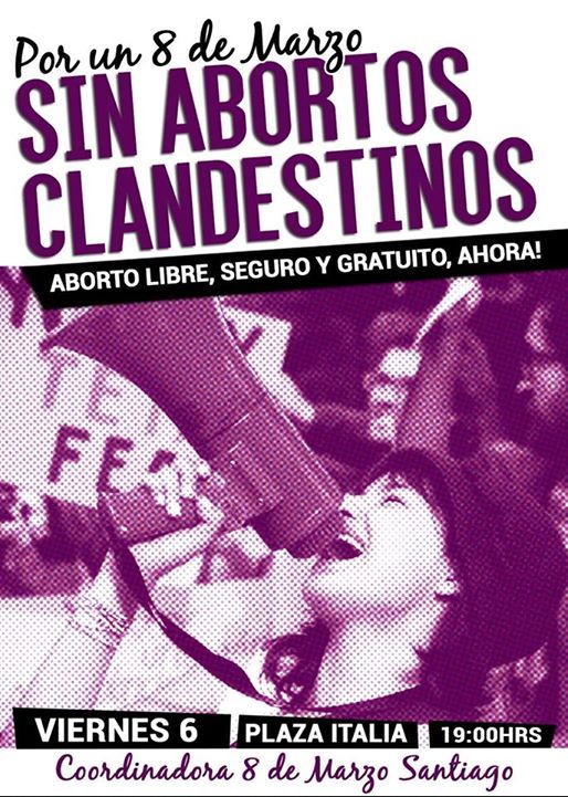 POR UN 8 DE MARZO SIN ABORTOS CLANDESTINOS.  ABORTO LIBRE SEGURO Y GRATUITO