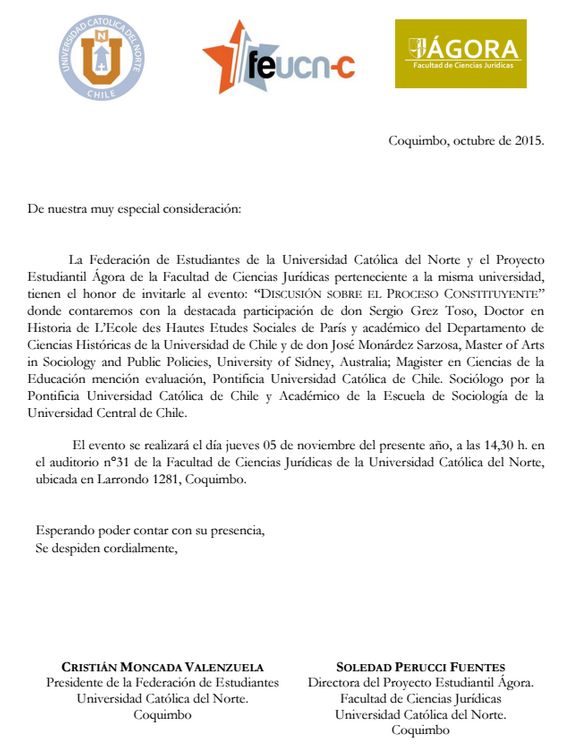 Foro "Discusión sobre el proceso constituyente". 