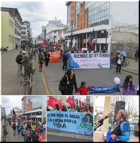 Concurrida marcha en Temuco fortalece las resistencias para defender las aguas y los territorios 