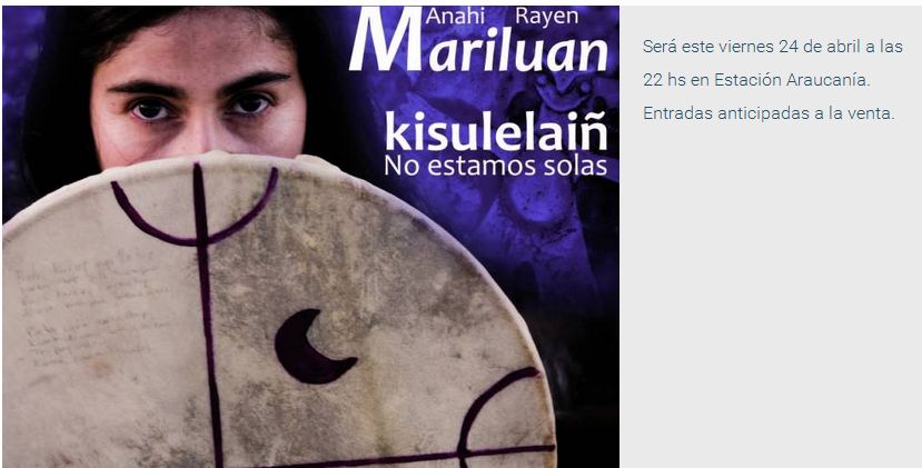 La artista Anahí Rayen Mariluan presenta su nuevo disco KISULELAIÑ / NO ESTAMOS SOLAS