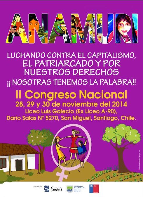 II Congreso Nacional de ANAMURI: contra el capitalismo, el patriarcado y por nuestros derechos 