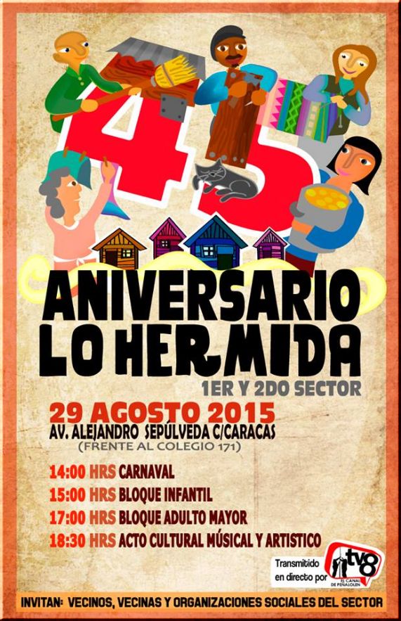 Chile, Santiago : ANIVERSARIO 45º POBLACION LO HERMIDA (1º y 2º sector)
