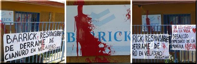 FUNA A BARRICK GOLD POR DERRAME DE CIANURO EN ARGENTINA.