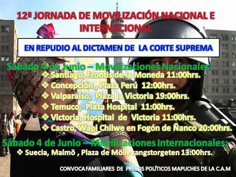 12° Jornada de Movilización Nacional e Internacional