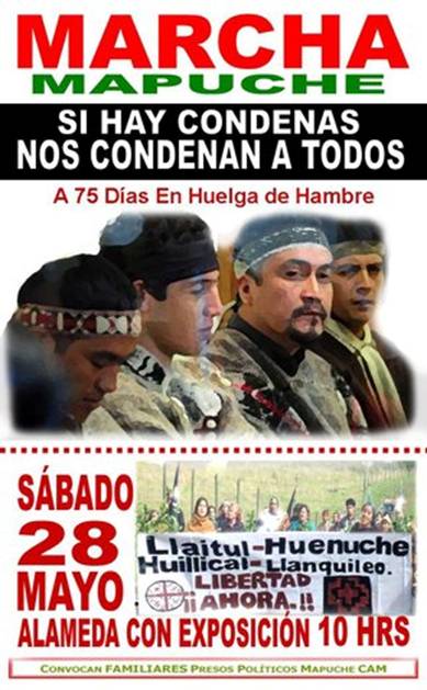 Comuneros mapuche 73 dias de huelga de hambre