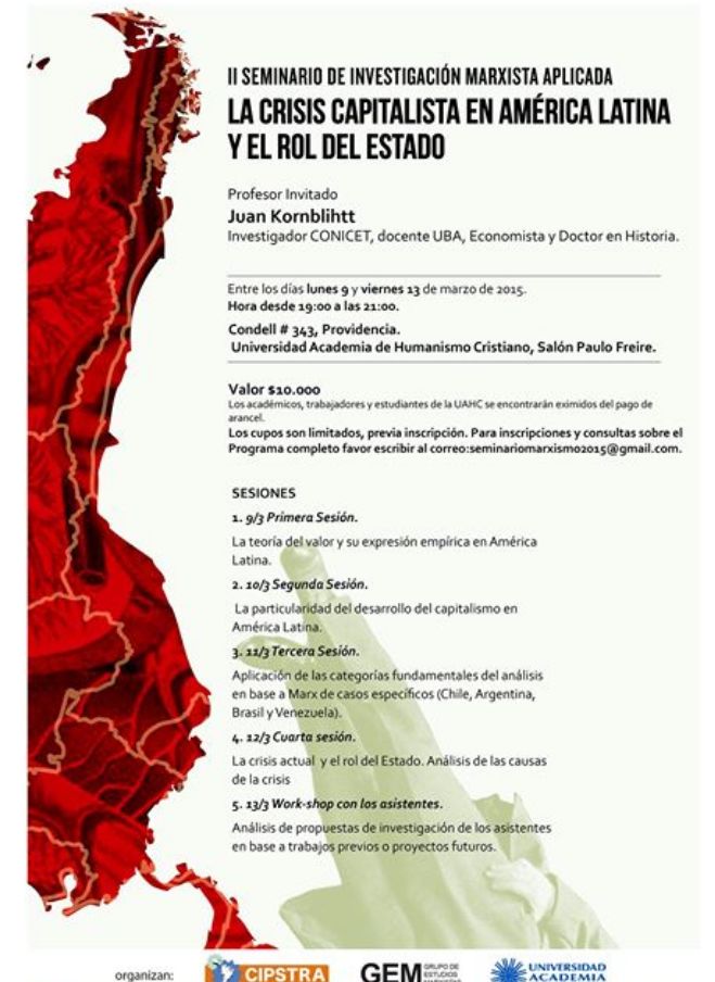 II Seminario de Investigación Marxista Aplicada