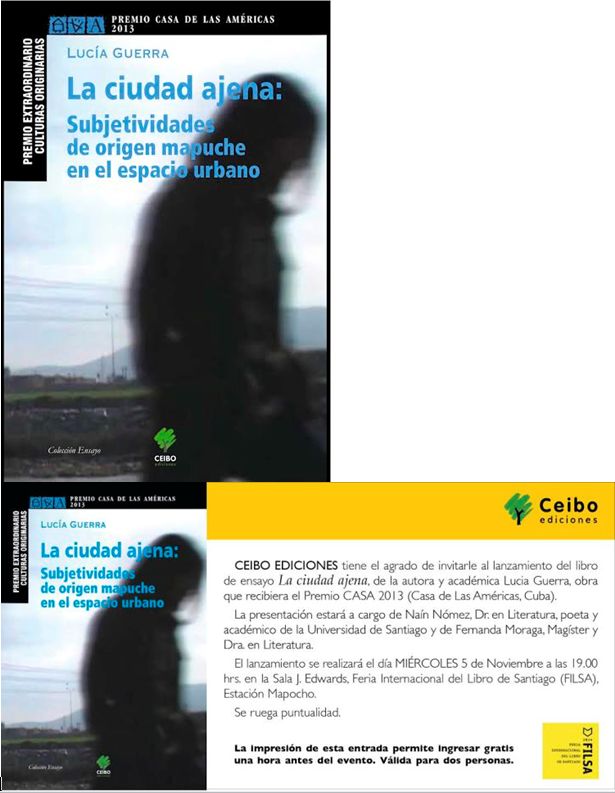 Lucía Guerra vuelve a Chile con libro sobre la relación del pueblo mapuche con la ciudad y el espaci