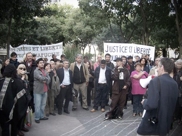 Jornada de solidaridad en París por los presos mapuche en huelga de hambre 