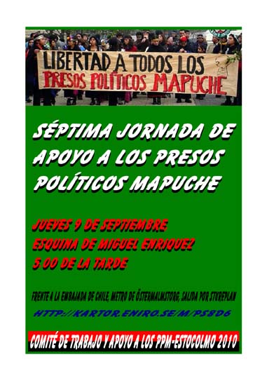 Séptima jornada de apoyo a los presos políticos mapuche
