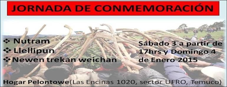 7° Conmemoración asesinato de Matías Catrileo, 3 y 4 de enero en Temuco
