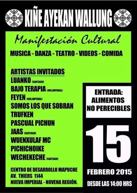 Kiñe Ayekan Wallüng: Manifestación cultural en Nueva Imperial