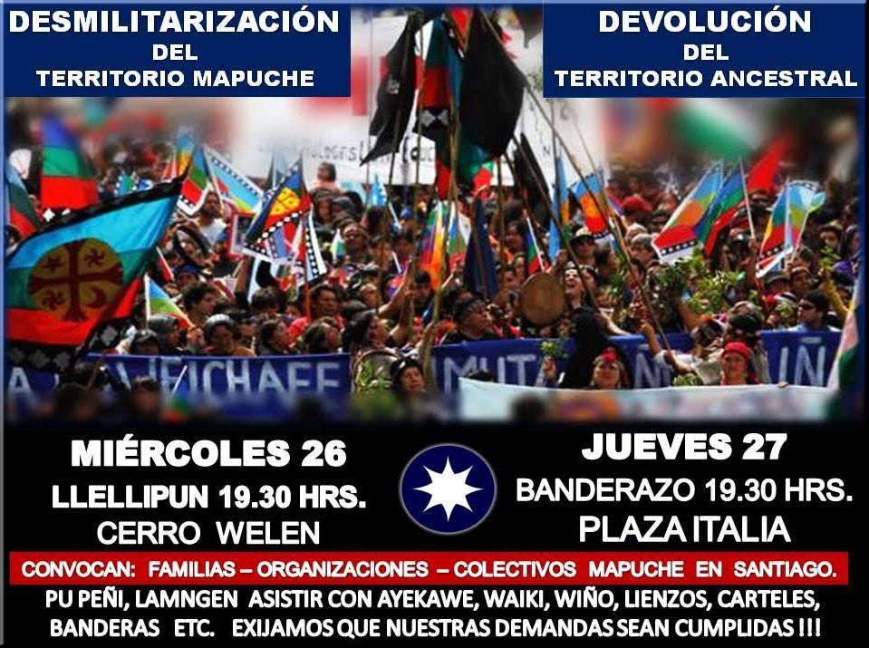 COMUNICADO PUBLICO NACIÓN MAPUCHE RESIDENTE EN SANTIAGO