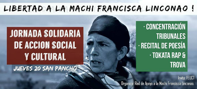 Jornada Solidaria de Acción Social y Cultural por machi Francisca Linkonao