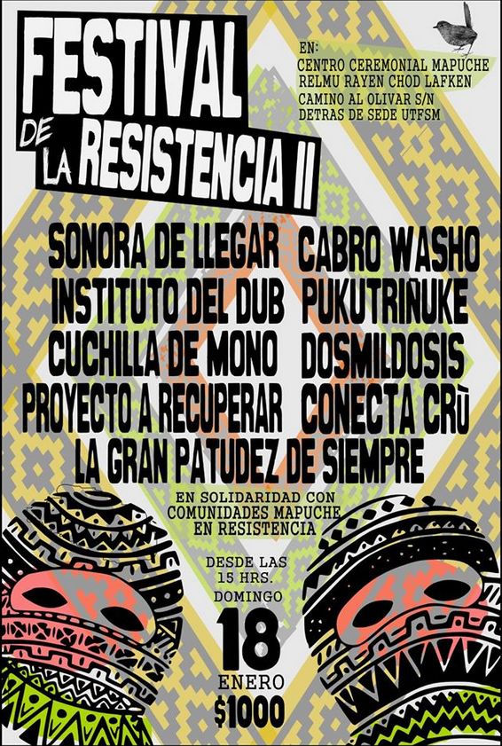 Festival de la resistencia II  ¡Solidaridad Activa con la Lucha Mapuche Anticapitalista!