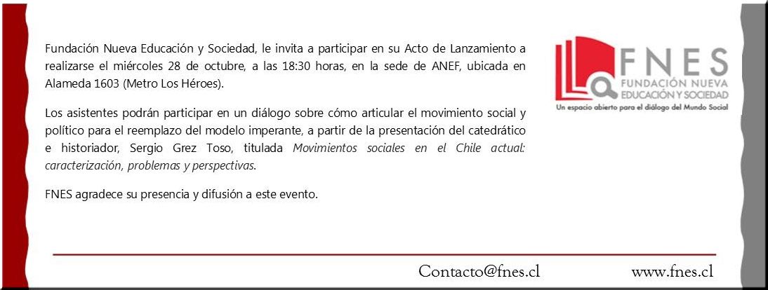Movimientos sociales en el Chile actual. caracterización, problemas y perspectivas