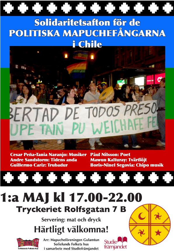 Acto de Apoyo a Presos Politicos Mapuche en Huelga de Hambre en carceles de Chile