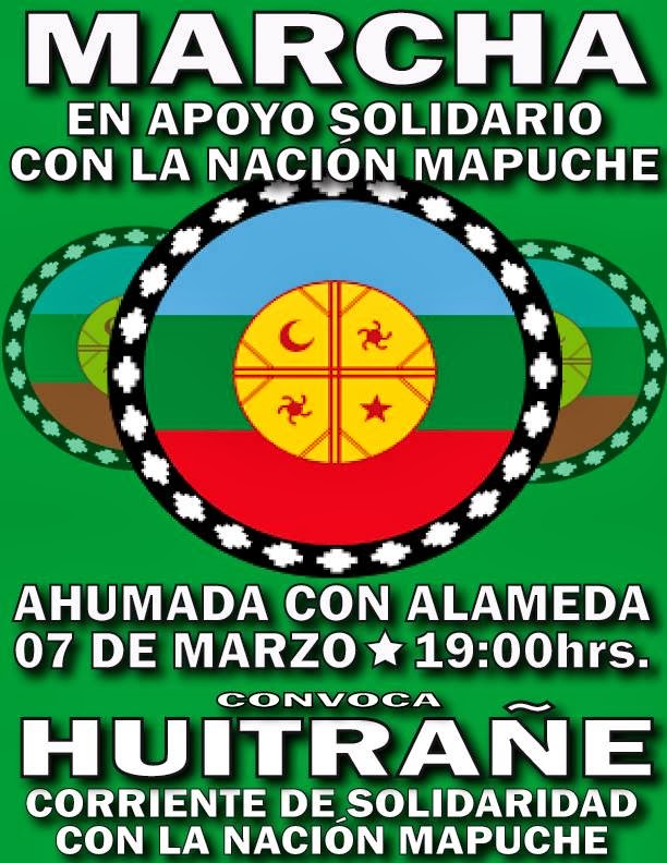 Marcha en apoyo solidario a la nación mapuche 