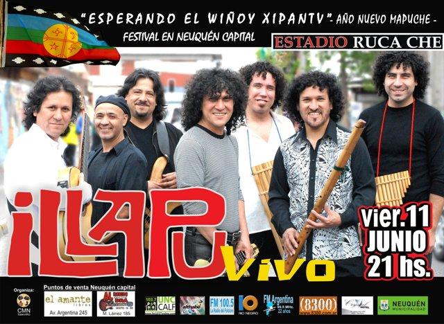 Illapu en Neuquén junto al Pueblo Mapuce