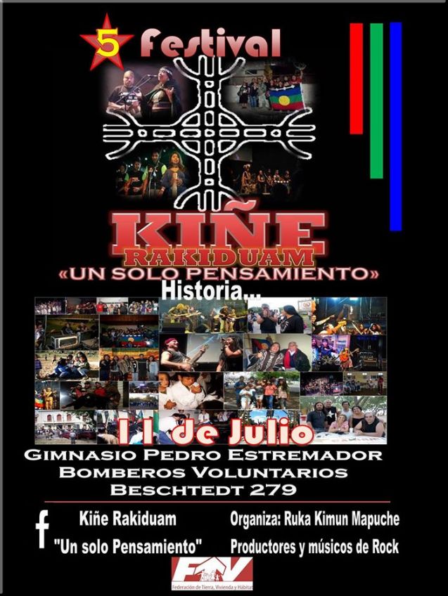 Argentina,Bariloche:Festival Kiñe Rakiduam - Un solo pensamiento